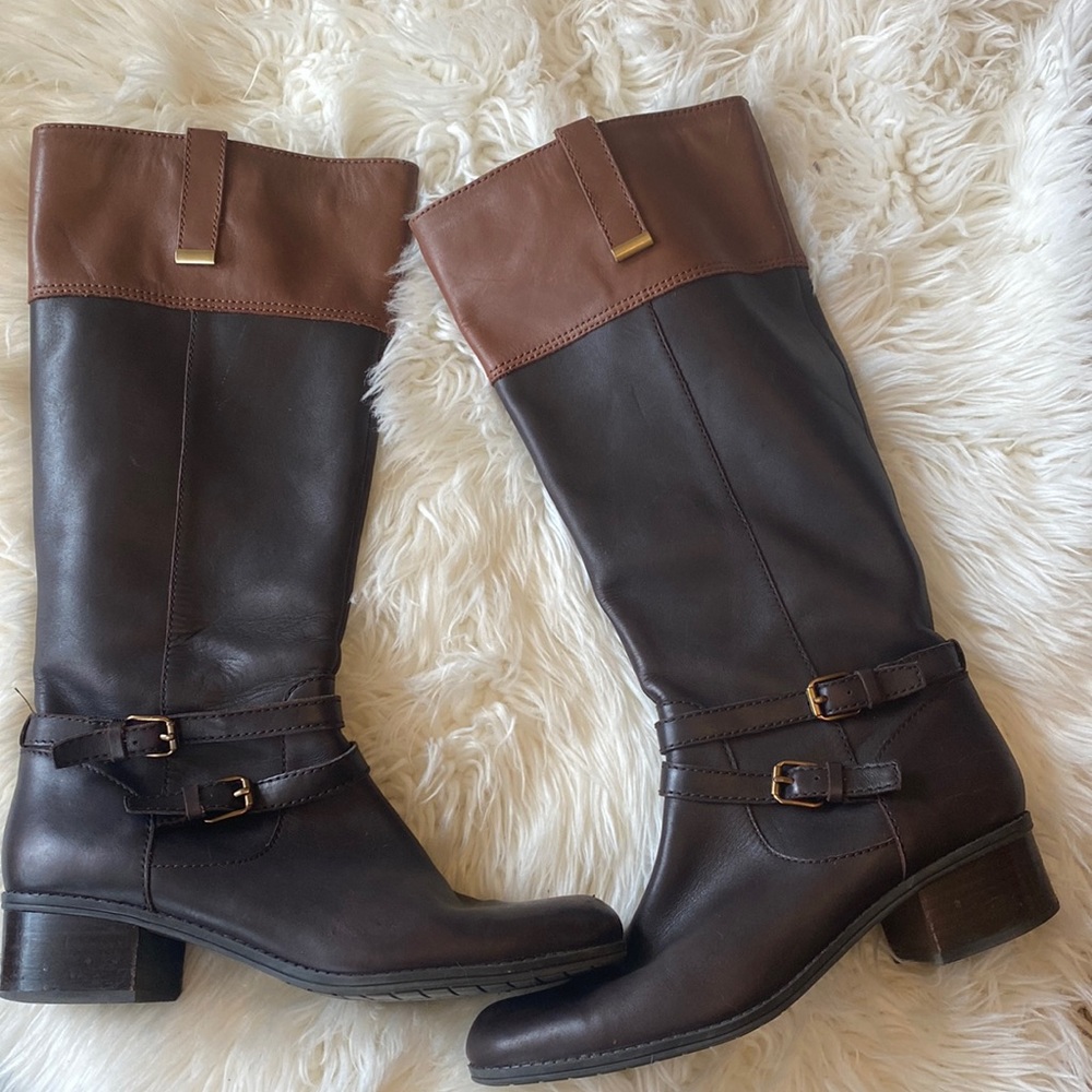 Bandolino boots brown and black size 9